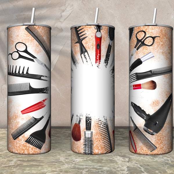 Hair stylist tumbler design Add your name or text tumbler wrap Hair hustler tumbler PNG 20oz Hair dresser sublimation Hairstylist life wrap