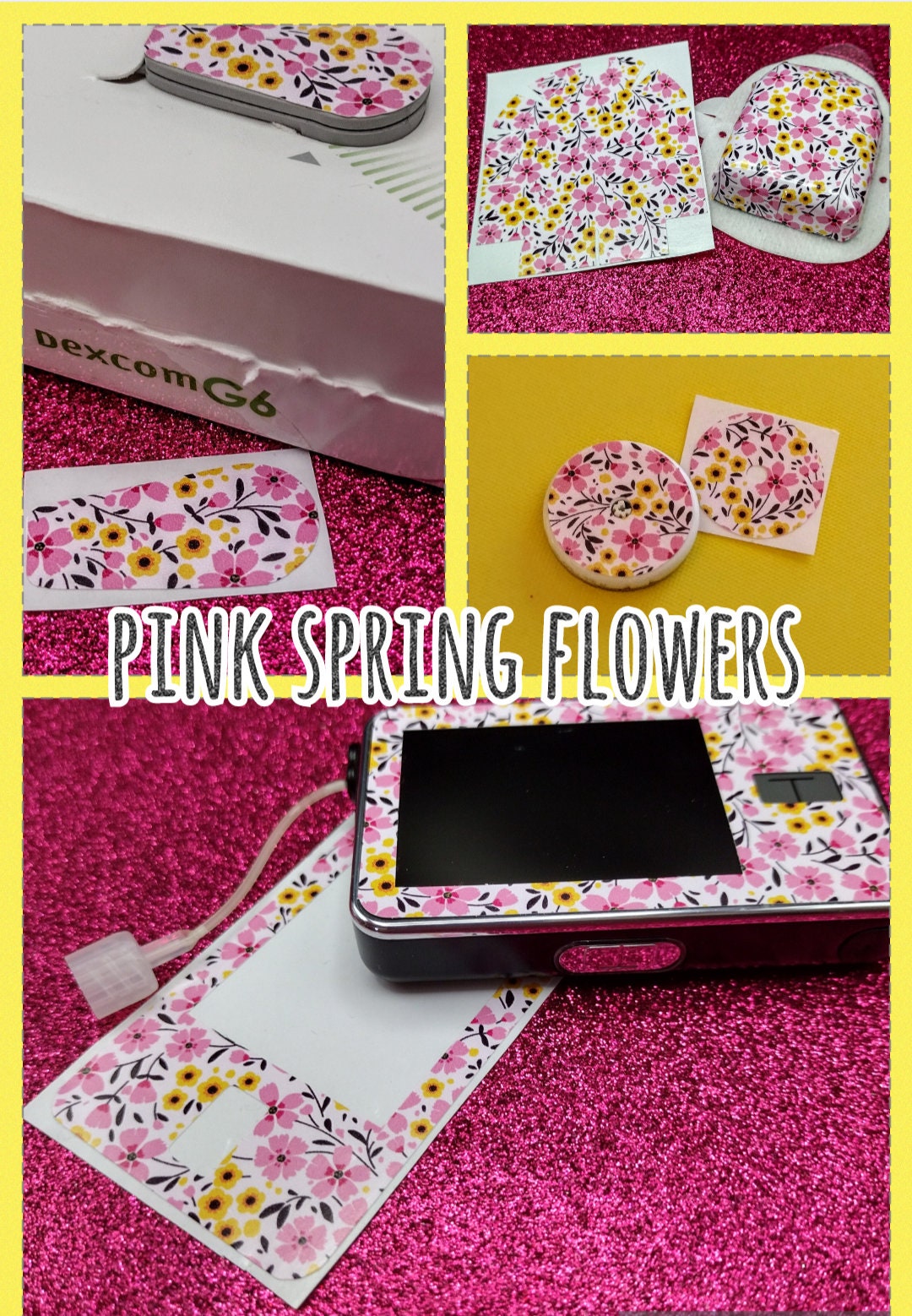 Spring Flowers Patch Pink Spring Flowers Patch Pattern - Etsy