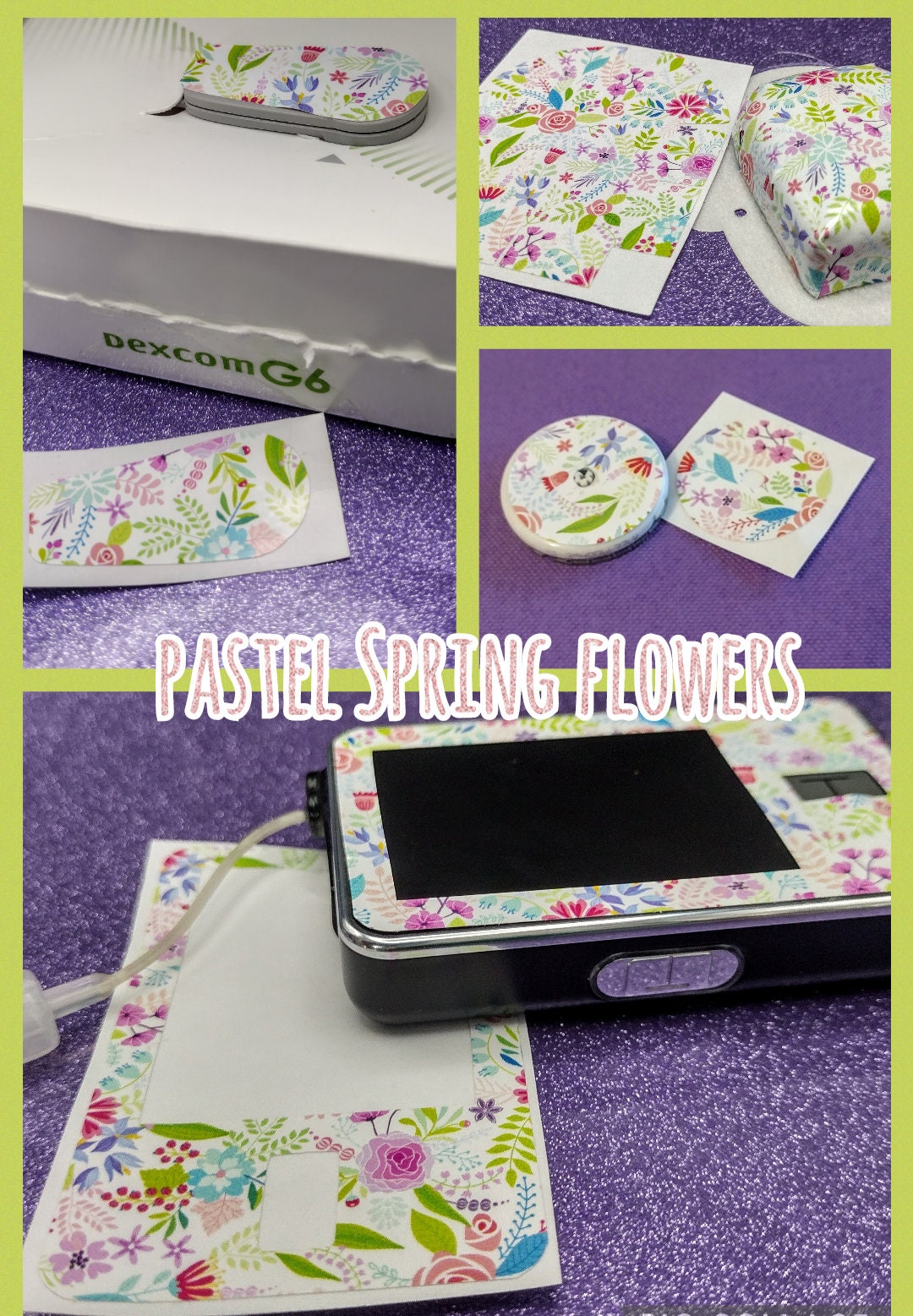 Patching Picture Spring Pastel Spring Flowers Patch Pattern - Etsy