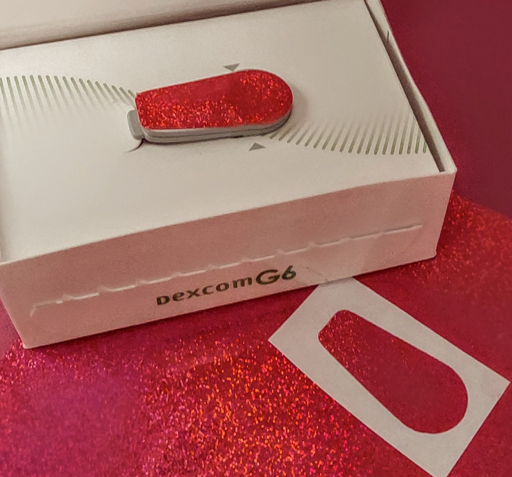 Hot Pink *holographic Glitter* Dexcom Decal - Etsy