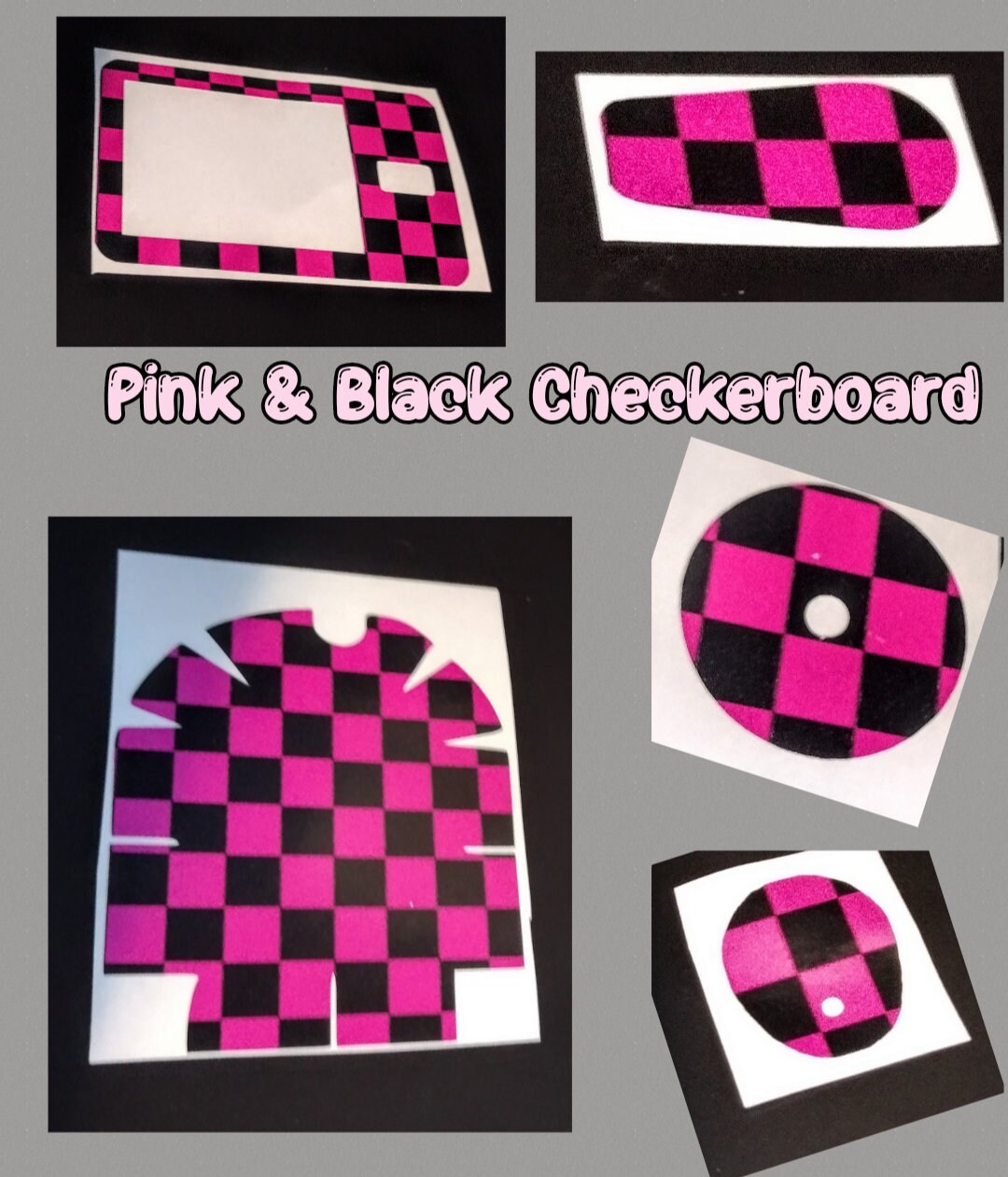 Pink and black checkerboard hotsell
