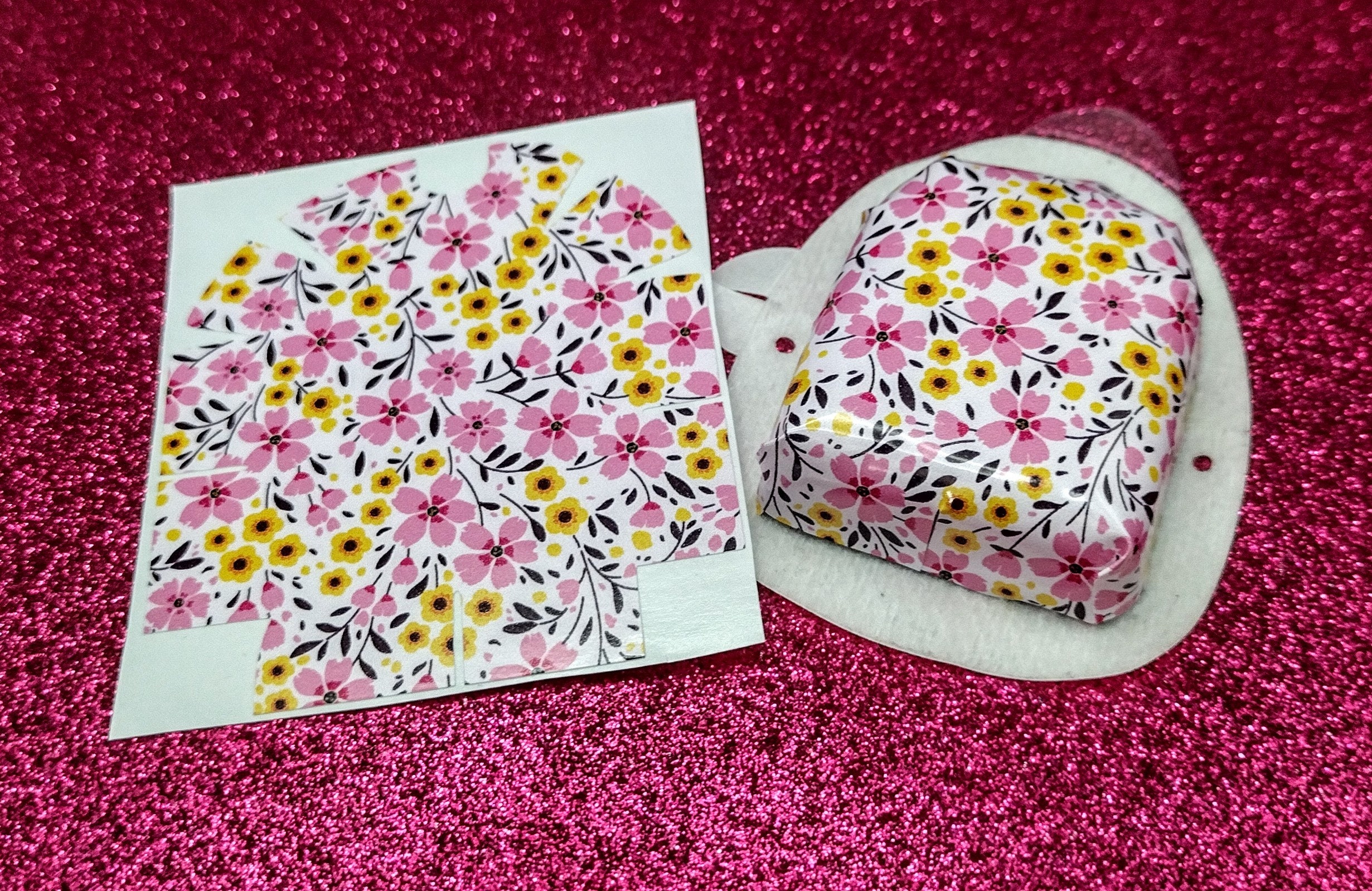 Pink Spring Flowers Patch Pattern - Etsy