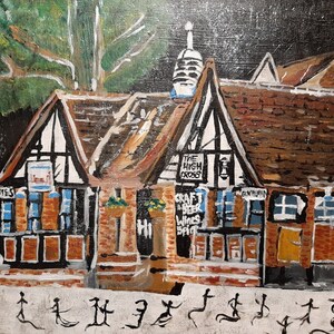 High Cross Pub with a ice rink