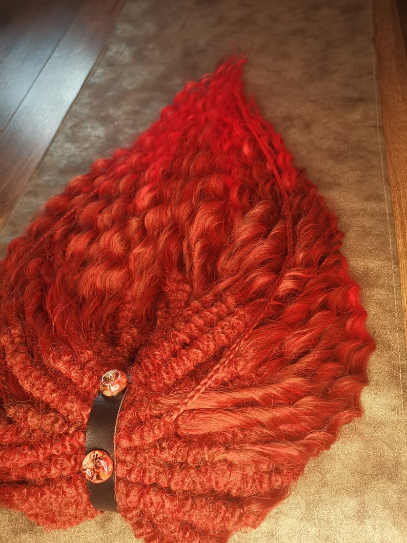 Ruby Red Locs Push-up Dreads Curls Ruby Red Ombre Red High Volume Dreadlocks/light ...