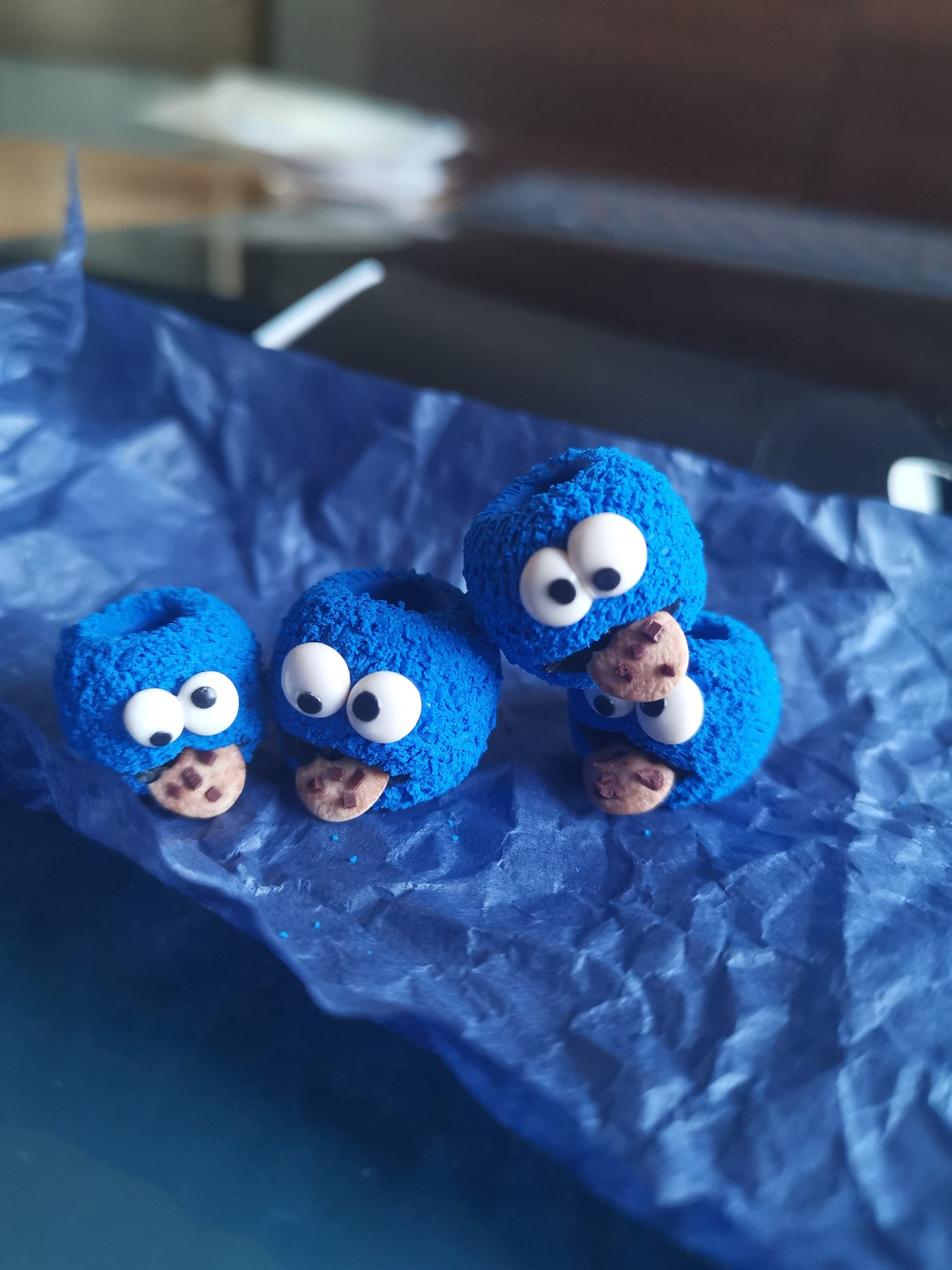 Dreadlock Braid Bead Sesame Street / Hair Jewelry Blue Cookie