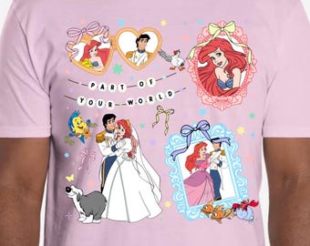 Disney princess collage tshirt
