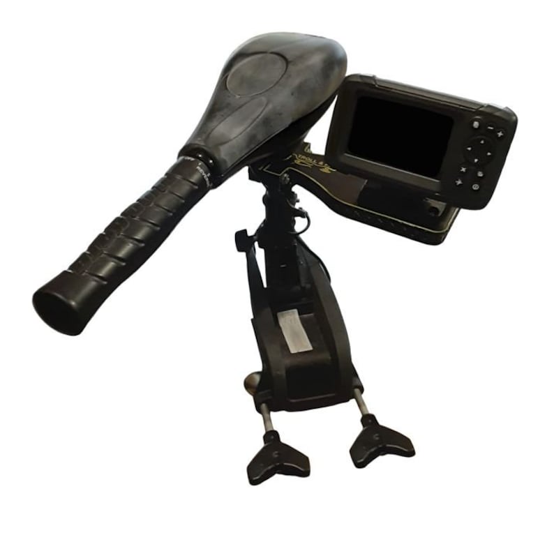 Troll & Find Black and Yellow Side Mount Only for Humminbird, Garmin