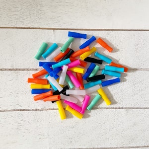 Silicone Straw Tips for Bent and Cocktail Straws | 6mm Straw Size | Individual, 2 pack or 4 pack
