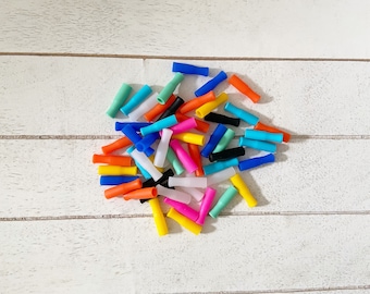 Silicone Straw Tips For Bent & Cocktail Straws (6mm) | Reusable, Dishwasher Safe | Individual, 2 pack or 4 pack