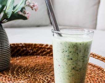 10.5" Stainless Steel Smoothie Straw | Reusable Metal Drinking Straw | 12mm Width