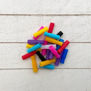 Silicone Straw Tips for Straight Straws | 8mm Straw Size | Individual, 2 pack or 4 pack