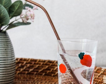 10.5" Stainless Steel Extra-Long Bent Straw | Reusable Metal Drinking Straw | 6mm Width