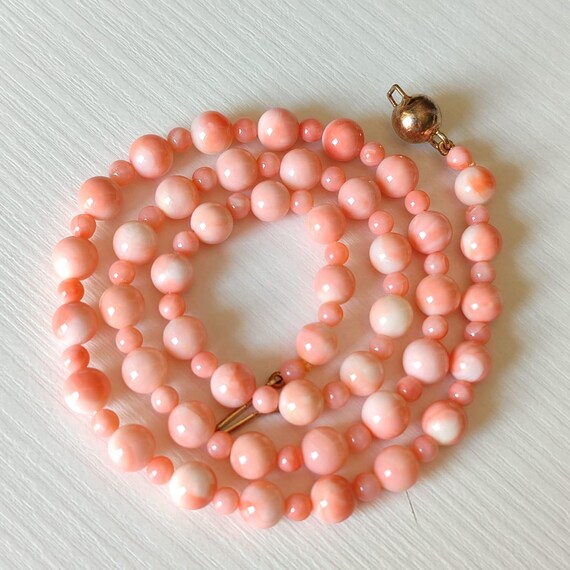 Collier En Perles De Corail Rose 6mm - Longueur 50 Cm - Neuf Sans Emballage