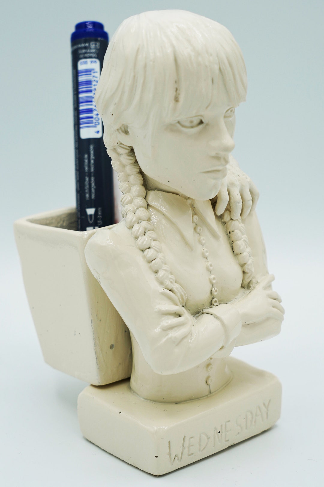 Wednesday Addams Sculpture Pencil Holder Ceramic Homemade New Etsy