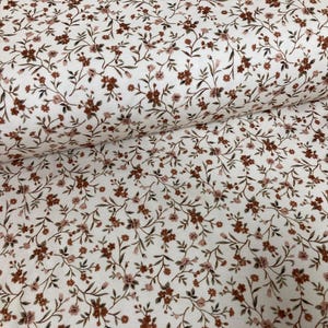 Baumwolljersey Digitaldruck beige romantische Blume