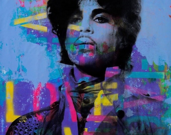 Prince Fine Art Print | Music Legend Pop Art Wall Art | Archival Giclee | Celebrity Portrait | Music Icon Art | 20x24