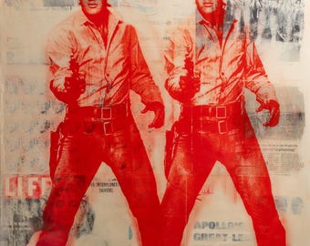 Elvis Presley Fine Art Print | The King of Rock Pop Art Wall Art | Archival Giclee | Celebrity Portrait | Music Art | 20x24