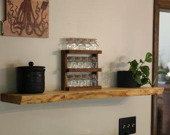 Handmade Galley Spice Rack (includes 12 Glass Jars)