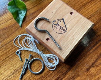 Solid Hardwood Ring & Hook Game
