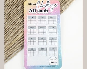 Mini Challenge A6 All cash (défi enveloppes budget) // Thème RAINBOW