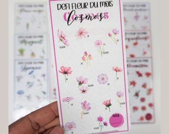 12 Défi FLEUR DU MOIS petit budget + Enveloppe zipée (Défi enveloppes budgétaires // Mini défi pour enveloppe zippée au format A6)