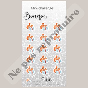 MINI CHALLENGE/DEFI enveloppes budgétaires Banque // fiche plastifiée pour enveloppe A6 image 6