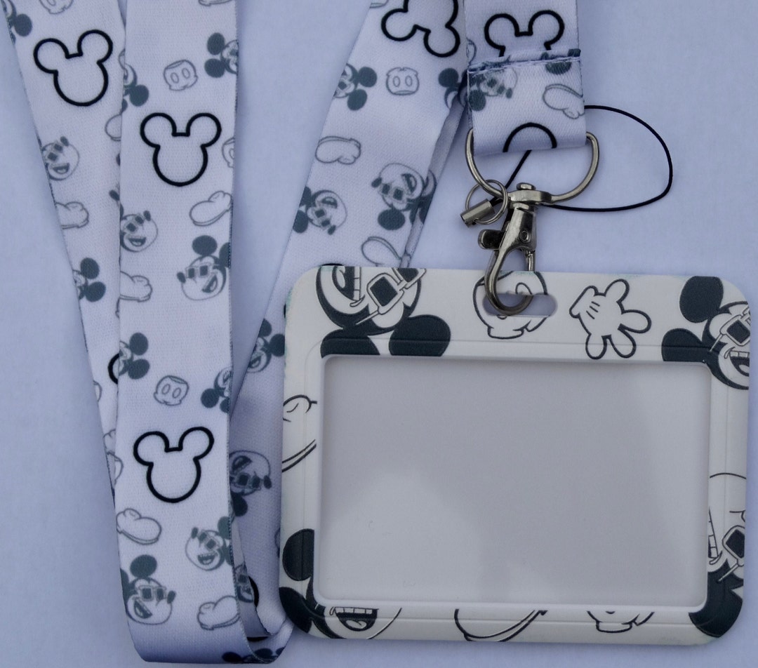 Mickey Mouse Lanyard & Landscape Badge Holder - Etsy