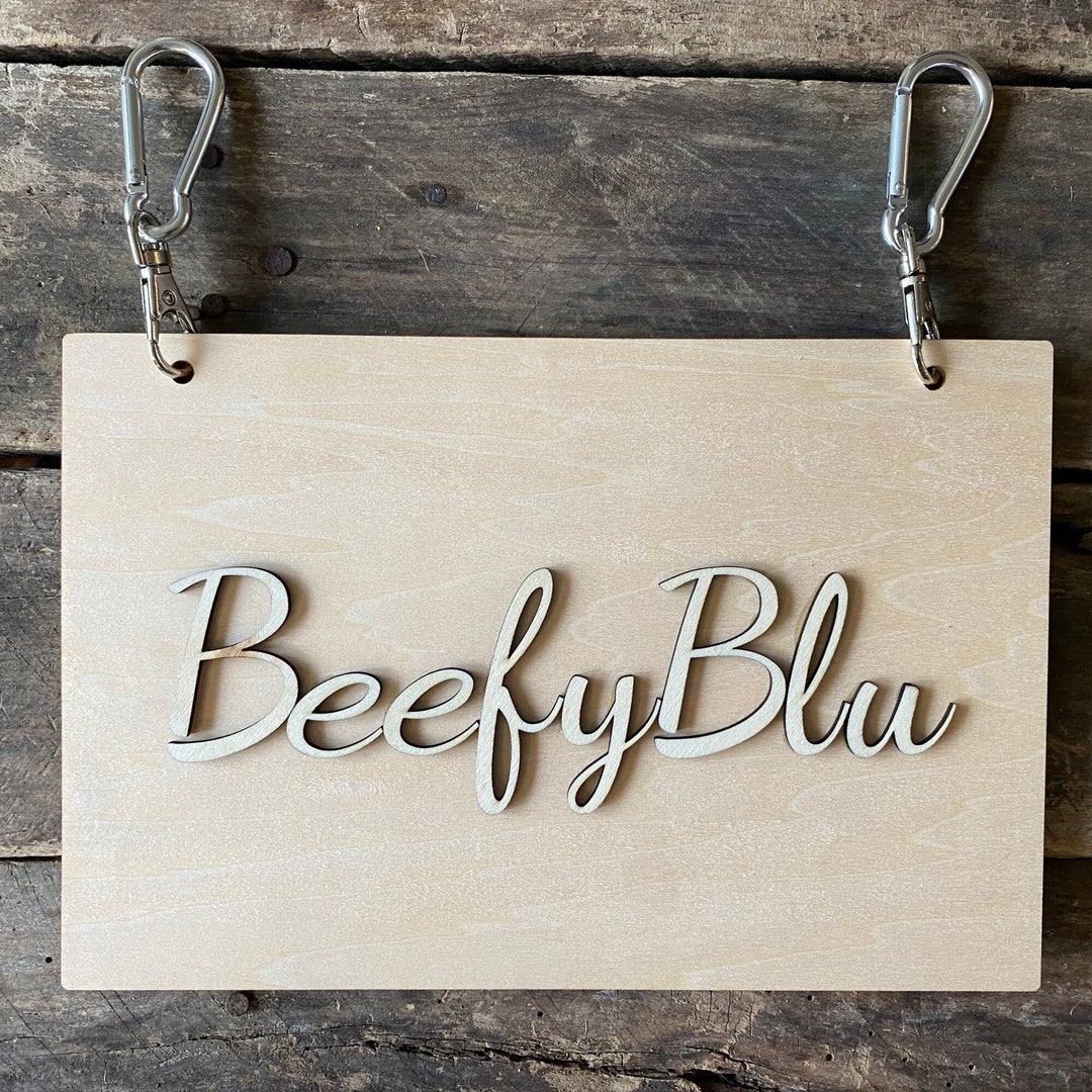 CRATE NAME PLATE Custom Engraved Wooden Crate Tag or Pet Etsy