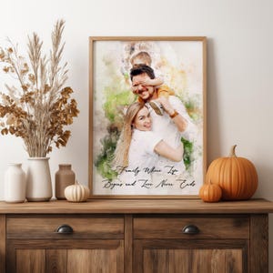Personalized Mother Daughter Gift Watercolor Portrait, Mothers Day Gift for Mom, Mom Gift, Family Portrait from Photo, Birthday Gift image 4