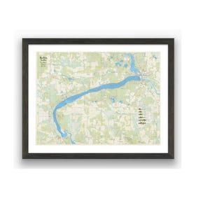 May include: A map of Buffalo Lake, Minnesota, showing the lake's outline and surrounding land features. The map includes a legend and scale bar. Several small fish icons are scattered throughout the map.
