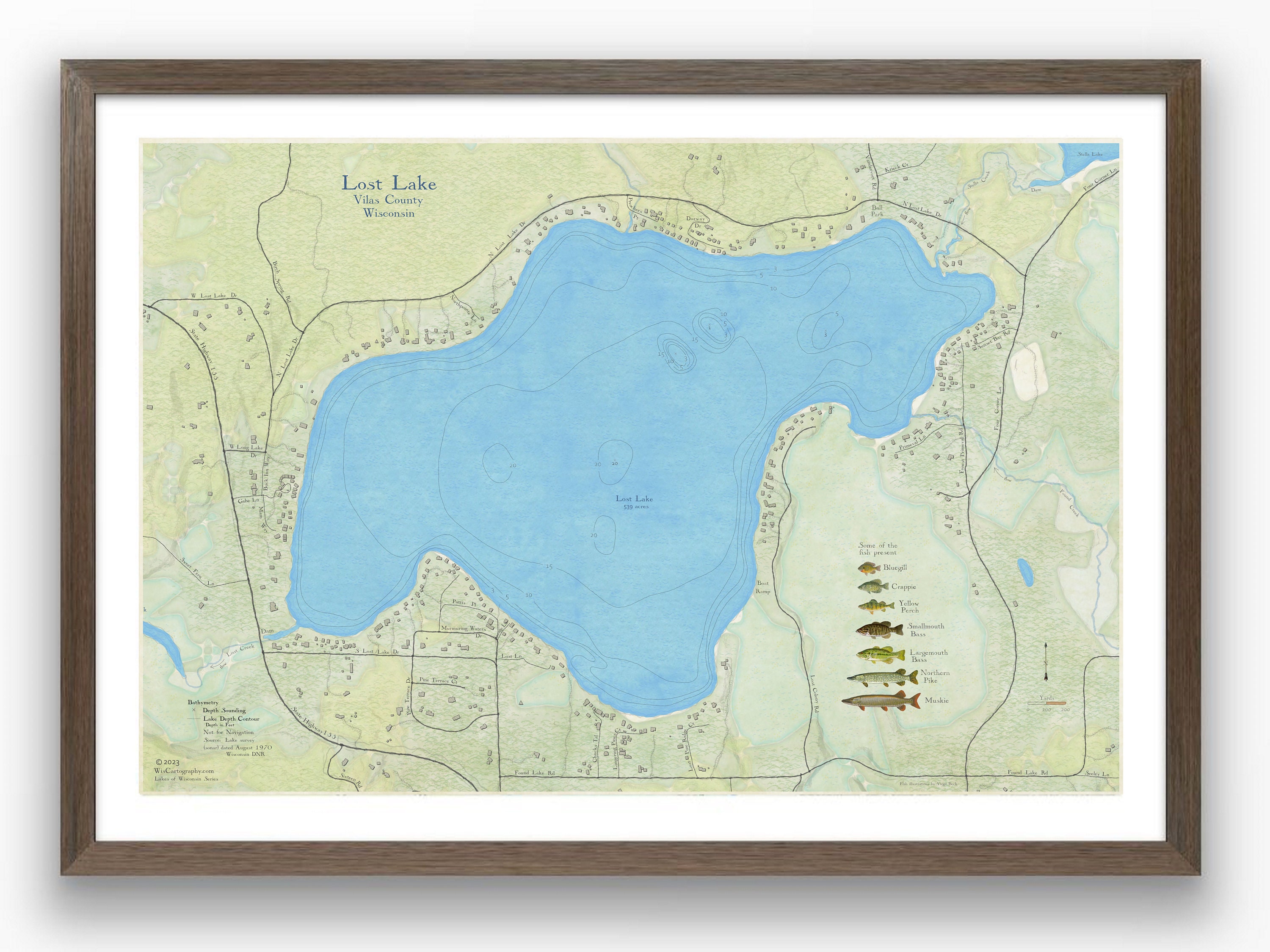 Lost Lake St Germain Vilas County Wisconsin Vintage Etsy