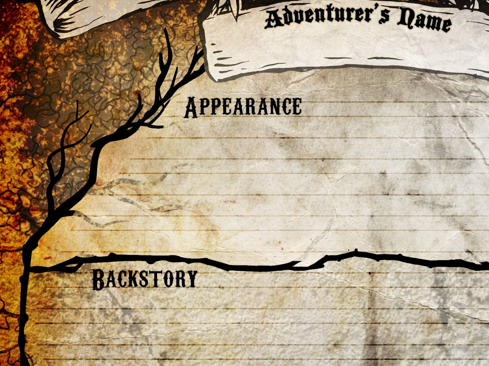 Dnd Character Sheet Pack | Dark Forest Themed Dnd5e Insert, Adventurer ...