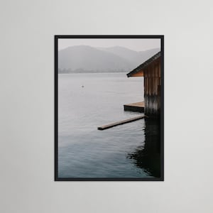 Affiche de photographie de la nature de Tegernsee | Paysage atmosphérique de Bavière | Cadeau souvenir d'art mural