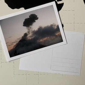 Postal Fotografía del Volcán Guatemala 7x5" / Tarjeta de felicitación Fuego Acatenago / Recuerdo de vacaciones exóticas / Regalo de recuerdo de viajes mundiales