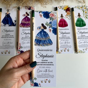 Recuerdos de quinceañera personalizados, regalos personalizados, recuerdos de quinceañera, regalo de quinceañera, lápiz de semillas para fiesta, regalo de quinceañera