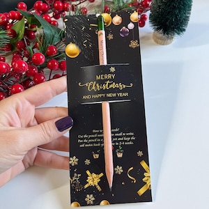 Christmas Theme Plantable Seed Pencil Favor For Guests,Custom Eco Friendly Favors For Guests, Personalized Christmas Pencil Thank You Favors