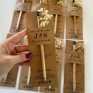 Bomboniere personalizzate per matrimonio con matita di semi, regalo per matrimonio, bomboniere ecologiche per matrimonio, bomboniere con matita di semi piantabili per festa di matrimonio
