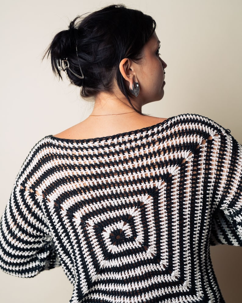 Crochet Boxy Spiral Sweater PDF PATTERN Etsy