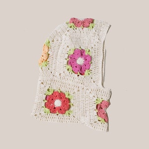 Crochet Flower Balaclava PDF PATTERN