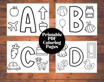 ABC Coloring Book: Printable Alphabet Pages for Toddlers (PDF Download)
