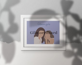Afdrukbare poster Rory en Lorelai Gilmore Girl: digitale download