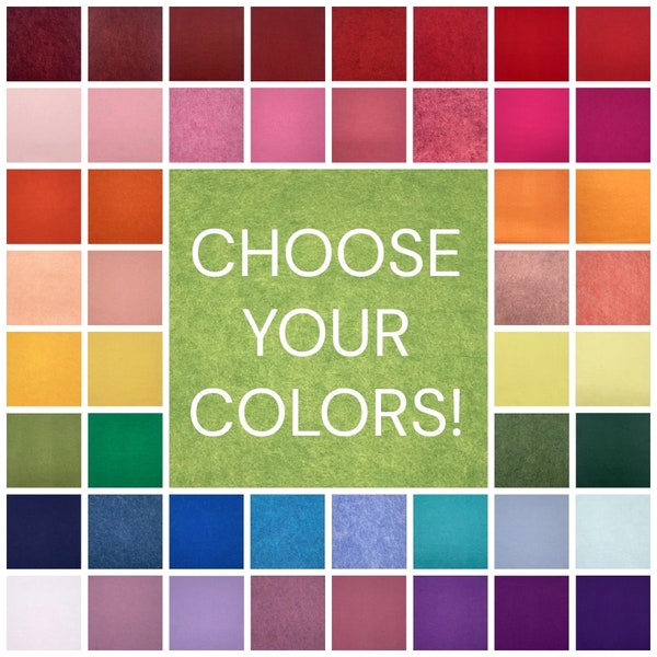 30 SHEETS - 6" X 12" Wool Blend Felt // Merino Wool Blend Felt // More than 150 colors to choose from // Soft Felt // Craft Felt // Premium