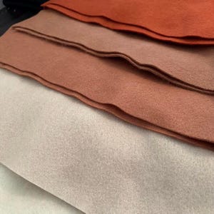 1 Yard-100% Wool- CHOOSE YOUR COLOR // Cut to Order // Soft Felt // 3MM Thick // Crafts // Premium Thick Merino Wool Felt // Made in the USA // Colors shown here -Oat, Peach Beige, Tawny, Ember // Crafting Felt // Yardage // Merino Wool// 15 colors available