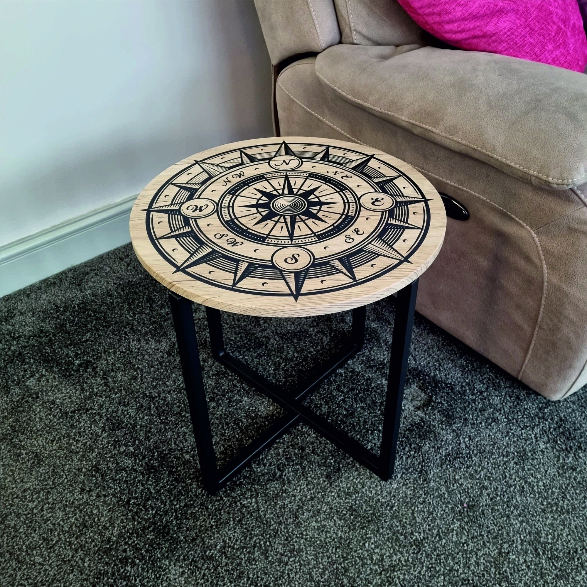 High Quality Print Unique Compass Coffee / Side Table - Etsy
