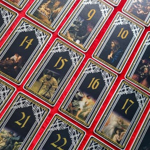 John Wick Movie Prop Aluminium Regeln der Verlobung Tarot Karten und Display-Box
