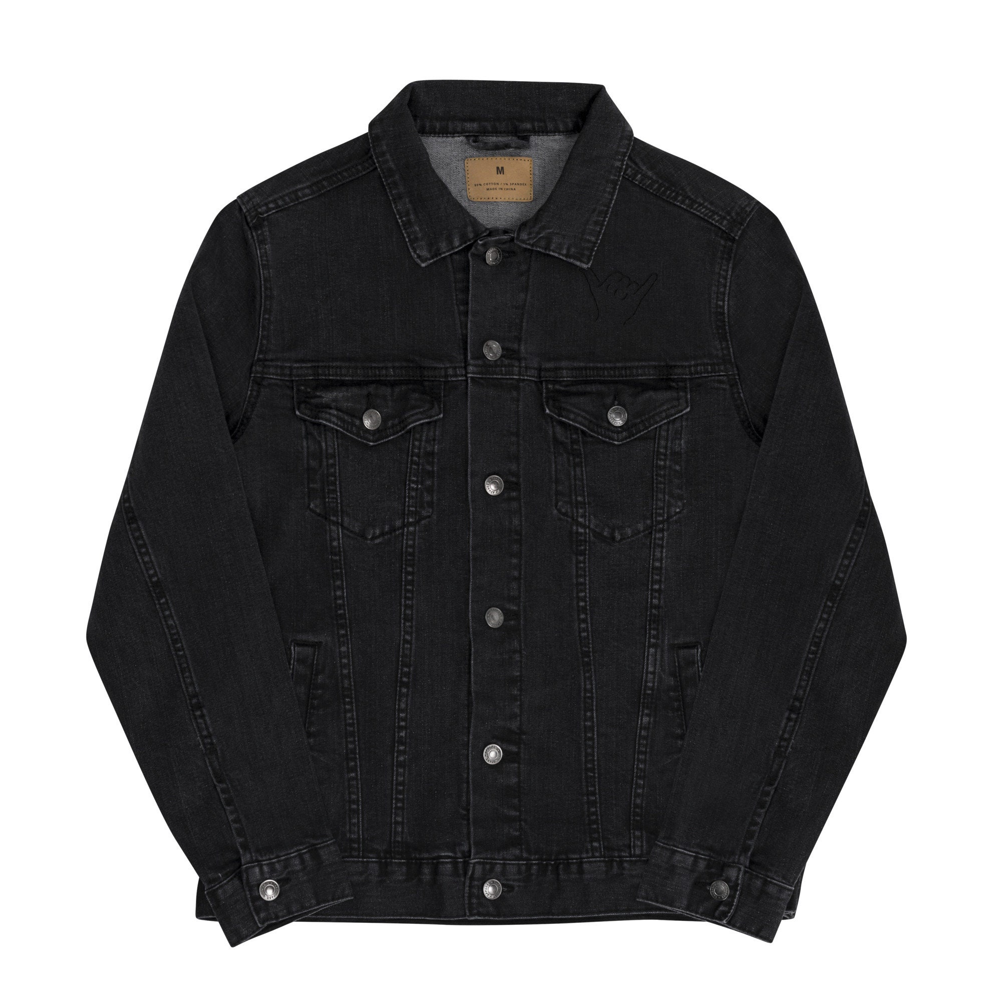 denim jean jacket black