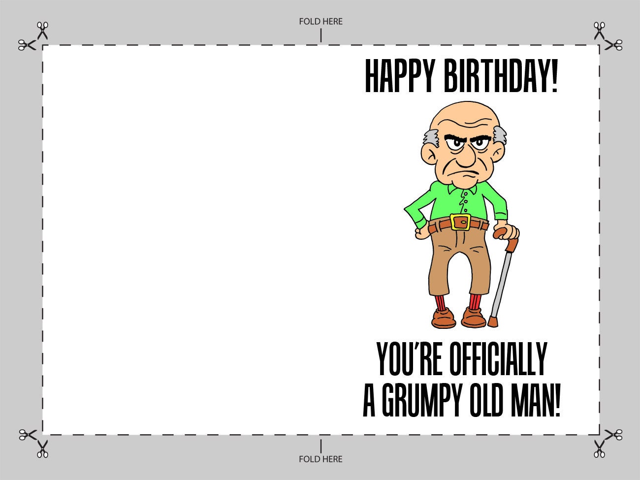 Printable Happy Birthday! You're Officially A Grumpy Old Man Last Minute Instant Download - Etsy printable-happy-birthday-you-re-officially-a-grumpy-old-man-last-minute-instant-download-etsy