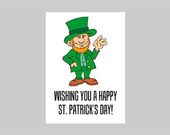 Printable St Patrick's Day Card Last Minute Instant Download
