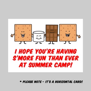 Jeu de mots amusant imprimable Summer Camp S'more à téléchargement immédiat