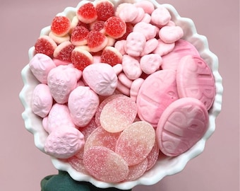 Pink Swedish Candy Mix | Strawberry Raspberry Flavors (1/2 lbs)